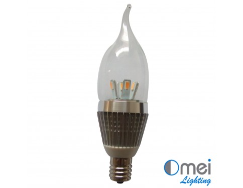 10piece LED E17 candle globe 3w halogen light Bulb CE RoHS Bent Tip